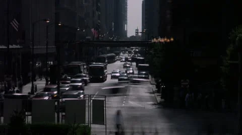 Timelapse downtown traffic Stock-Footage 11545018