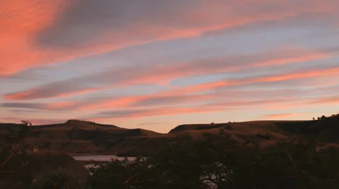Timelapse Drakensberg Sunrise in the Foothills GFTHD Stock Footage
