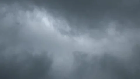 Timelapse of dramatic black clouds moving fast in the sky Stock Footage 292505801