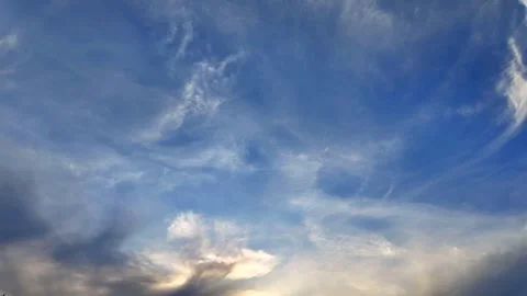 Timelapse Dramatic Cirrus Clouds Sunset Stock Footage 335292805