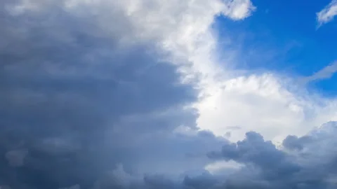 Timelapse of dramatic cloud movements.  Stock Footage 314019792