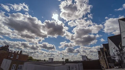 Timelapse of dramatic clouds in London Stock Footage 95178830