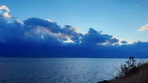 Timelapse of Dramatic Clouds Over Erhai Lake, Dali, Yunnan, China Stock-Footage 336830294