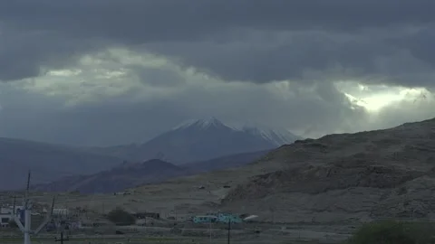Timelapse of Dramatic Clouds Over Hanle Village Ladakh Vídeo Stock 339535272