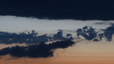 Timelapse of dramatic cloudy sky at sunset Stock Footage 157120831