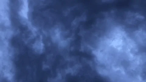 Timelapse of dramatic dark clouds passing by at the sky Video stock 126714023