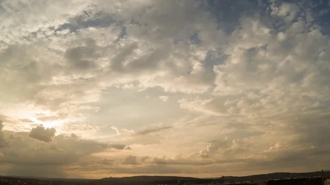 Timelapse Dramatic Evening Cloudscape Stock Footage 117127727