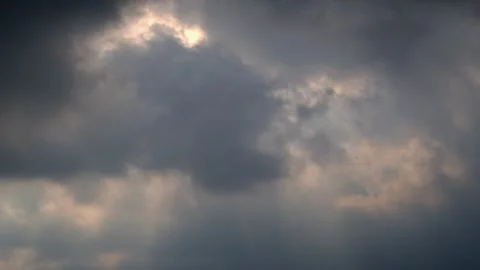 Timelapse of dramatic movement of dark clouds covering the sky Stock-Footage 290503510