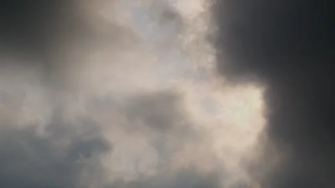 Timelapse of dramatic movement of dark clouds covering the sky Видео 290503527