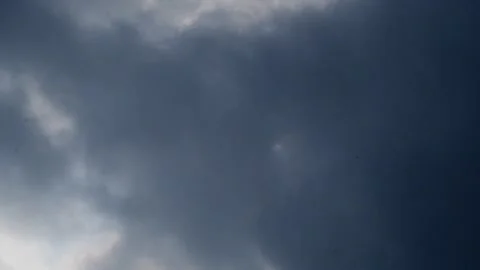 Timelapse of dramatic movement of dark clouds covering the sky 動画素材 290503759