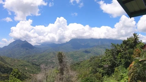 Timelapse of Dramatic moving Cloud with clear blue sky Stock Footage 108045231