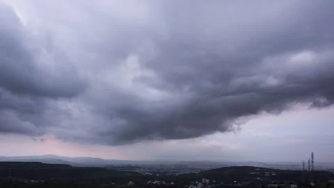 Timelapse - Dramatic rainy clouds 4K60 Stock Footage 271079366