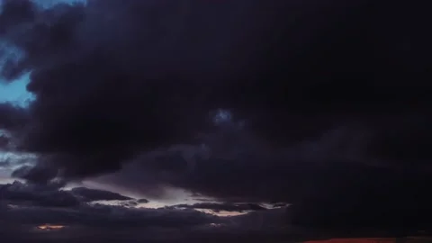 Timelapse of dramatic rainy clouds Stock Footage 133339597