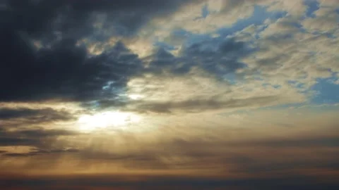 Timelapse of dramatic sky at dusk Stock Footage 130862938