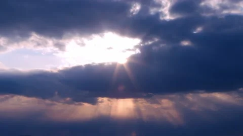 Timelapse of dramatic sky at dusk Stock Footage 130864452