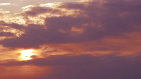 Timelapse of dramatic sky at dusk Stock Footage 130864642