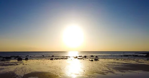 Timelapse of dramatic sunset Stock Footage 126780474