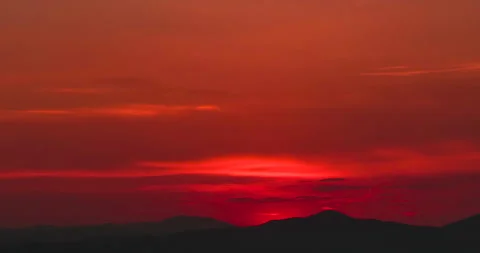 Timelapse dramatic Sunset sky range beautiful landscape dusk golden time Stock Footage 246262650