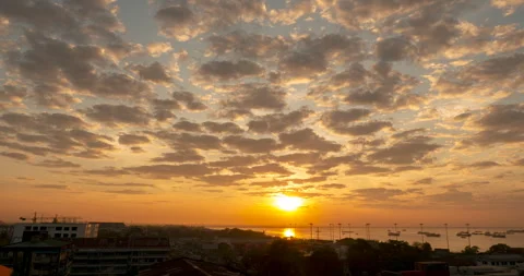 Timelapse dramatic Sunset sky range beautiful landscape dusk Stock Footage 249494256