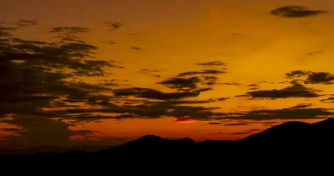 Timelapse dramatic Sunset sky range beautiful landscape dusk golden time 스톡 동영상 262292316