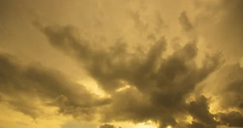 Timelapse dramatic Sunset sky range beautiful landscape dusk golden Stock Footage 276680472