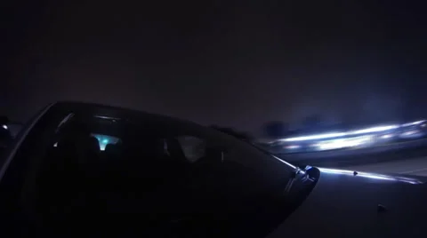 Timelapse drive from dark highway road to light in Orlando city. Stock Footage 33702265