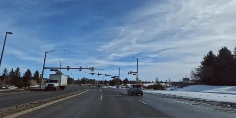 Timelapse Drive Partially Cloudy Stock Footage 232249003