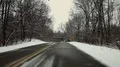 Timelapse drive on snowy winter road. HD видео футажи