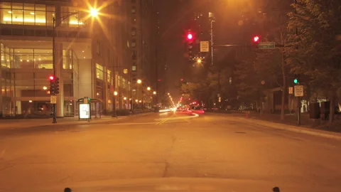 Timelapse driver POV through Chicago streets Video stock 139780238