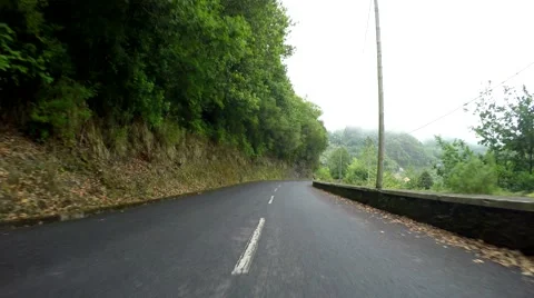 TIMELAPSE - Drivers view. Mountain road Stock Footage 58599722