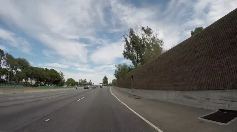 Timelapse of Driving on 101 Freeway into Hollywood Stock Footage 62697086
