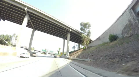 Timelapse Driving on 60 Freeway in to East LA Stock Footage 64951863