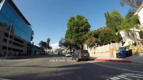 Timelapse Driving into Burbank on Barham by Warner Bros. Studios Stock Footage 64949111