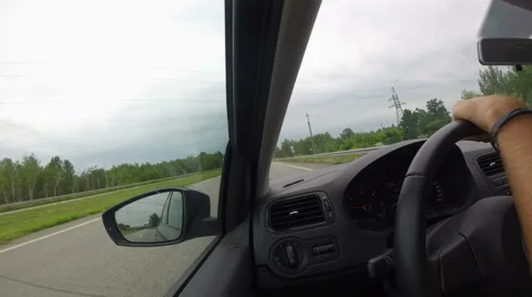 Timelapse driving a car in the rain. Видео 44272304