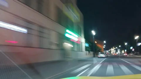 Timelapse driving down the street night city Timelapse Of Cars Driving Down Gran Stock Footage 230041406
