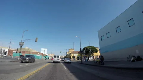 Timelapse Driving from Downtown LA to Boyle Heights Stock Footage 64952461
