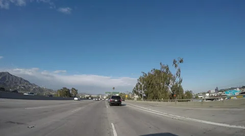 Timelapse Driving East on 134 Freeway  Stock Footage 64952485