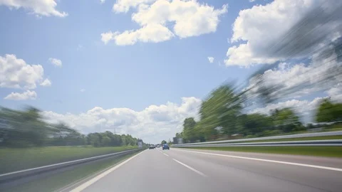 Timelapse driving a highway Stock Footage 86219039