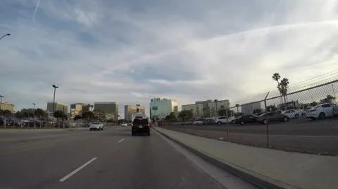 Timelapse Driving into LAX Airport Stock Footage 62696899