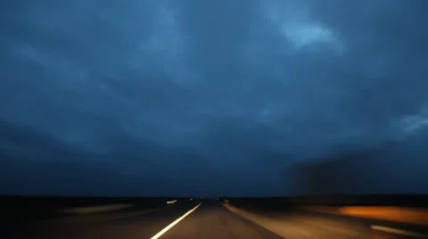 Timelapse driving at night Stock Footage 23921964