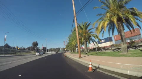 Timelapse of Driving North on 110 Freeway Stock Footage 62689503