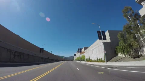 Timelapse of Driving North on 405 Freeway from Westwood into San Fernando Valley Stock Footage 62691427
