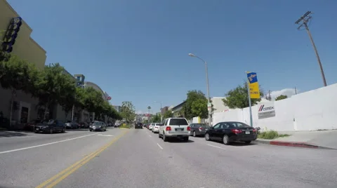 Timelapse Driving North on La Brea Ave in Hollywood Stock Footage 64947576