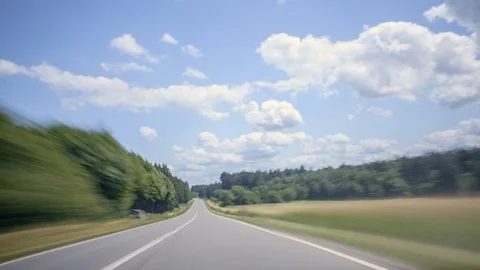 Timelapse driving a rural road Stock Footage 86218264