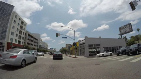 Timelapse Driving South on La Brea Ave Stock Footage 65130571
