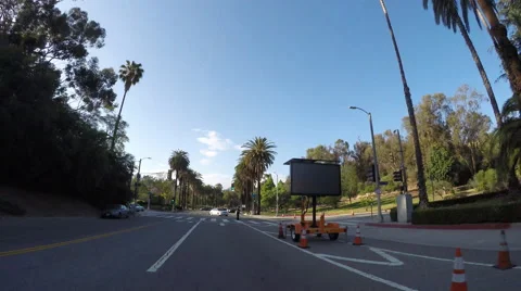 Timelapse Driving on Stadium Way By Park up to Dodger Stadium Stock Footage 64951964
