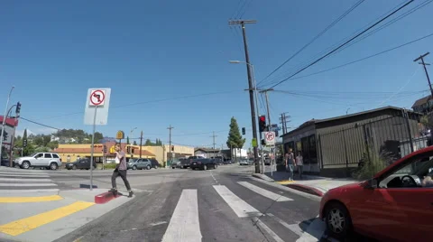 Timelapse Driving on Sunset Blvd East in Silverlake Stock Footage 64948278