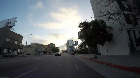 Timelapse Driving Through Beverly Hills to LAX Stock Footage 64951603