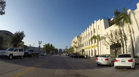 Timelapse Driving Through Hollywood Past CNN Building Stock Footage 65176189