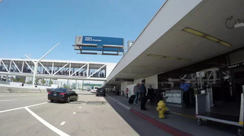Timelapse Driving thru LAX Terminals Stock Footage 65130941